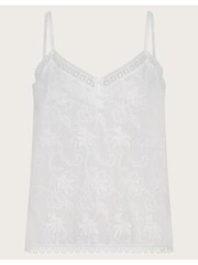 Monsoon White Rosie Embroidered Cami Top - Image 6 of 6