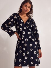 Monsoon Black Lei Flower 100% Cotton Dress - Image 6 of 6