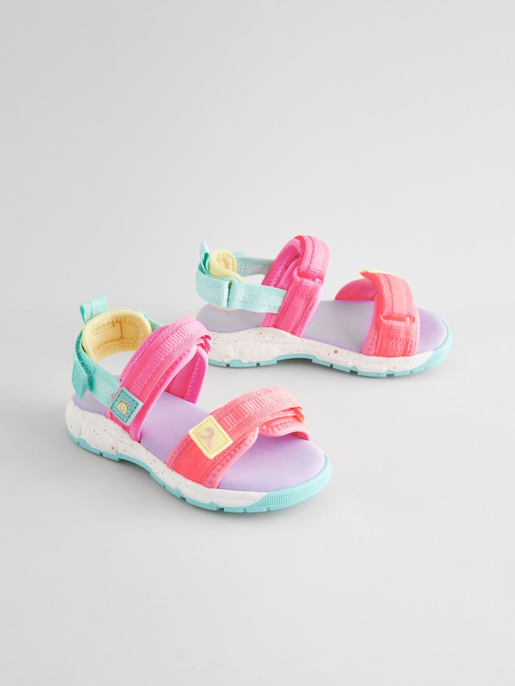 Multi Colourblock Trekker Sandals - Image 1 of 5