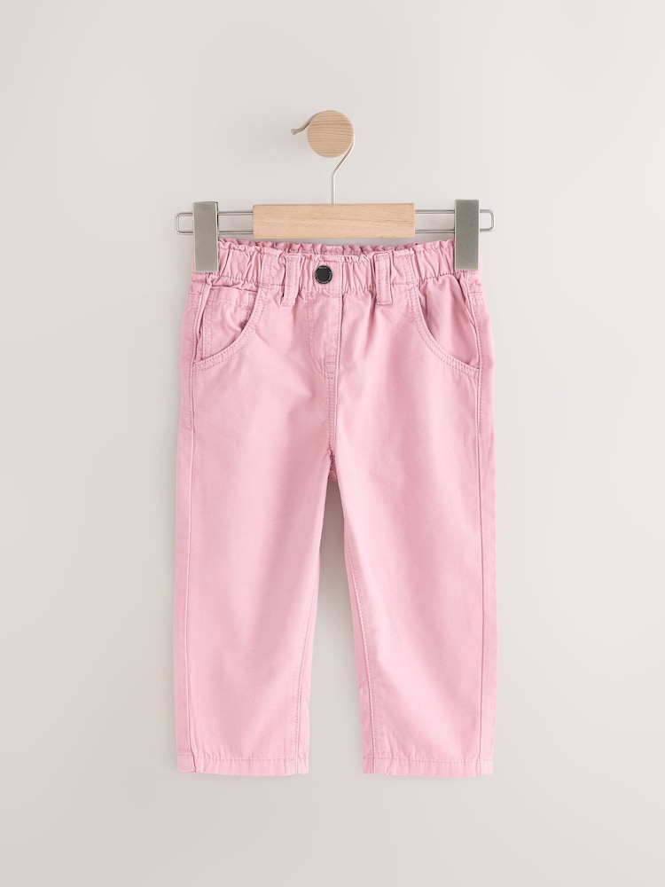 Pink Paper Bag 100% Cotton Trousers - Image 1 of 2