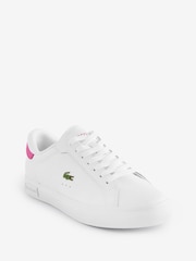 Lacoste Power Court White Trainers - Image 2 of 5