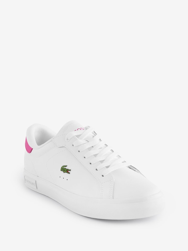 Lacoste Power Court White Trainers - Image 2 of 5