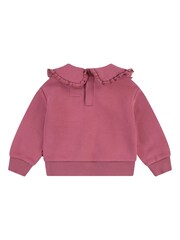 Levi's® Pink Baby Ruffle Collar Logo Sweatshirt - Image 2 of 4