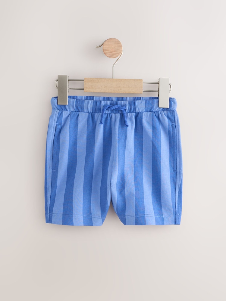 Blue Stripe Patterned Singles Shorts (3mths-7yrs) - Image 1 of 4