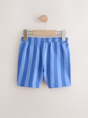 Blue Stripe Patterned Singles Shorts (3mths-7yrs) - Image 2 of 4
