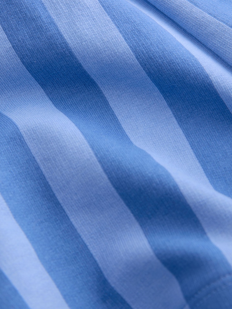 Blue Stripe Patterned Singles Shorts (3mths-7yrs) - Image 3 of 4