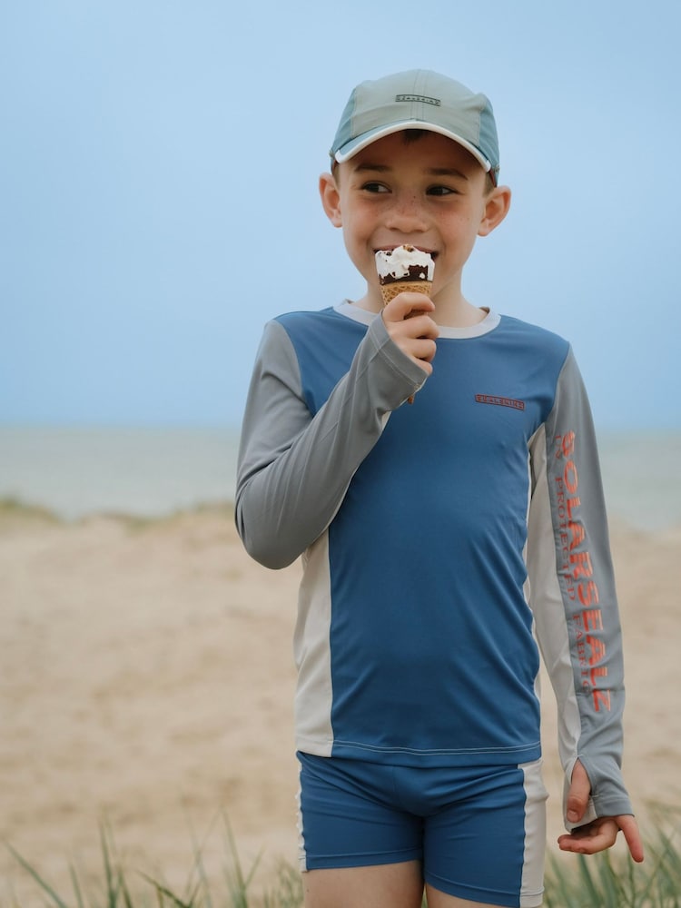 Sealskinz Blue Denton Kid's Swim Shorts - Image 1 of 4 Sealskinz Blue Denton Kid's Swim Shorts - Image 1 of 4