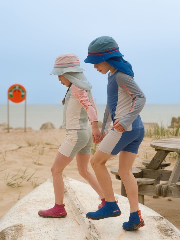 Sealskinz Blue Denton Kid's Swim Shorts - Image 2 of 4 Sealskinz Blue Denton Kid's Swim Shorts - Image 2 of 4
