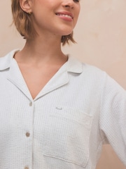 Grey Jersey Textured Button Through Pyjamas - Image 4 of 12