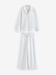Grey Jersey Textured Button Through Pyjamas - Image 8 of 12