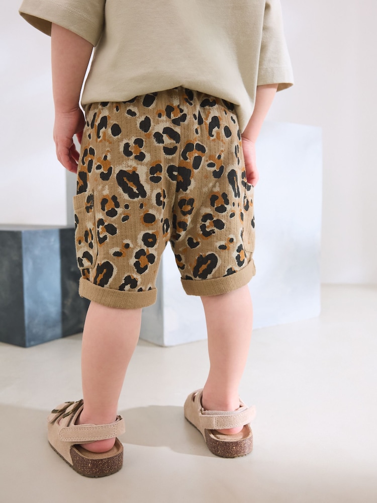 Black/Brown Patterned Singles Shorts (3mths-7yrs) - Image 3 of 8
