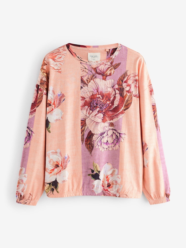 Pink Floral 100% Cotton Long Sleeve Pyjamas - Image 8 of 11
