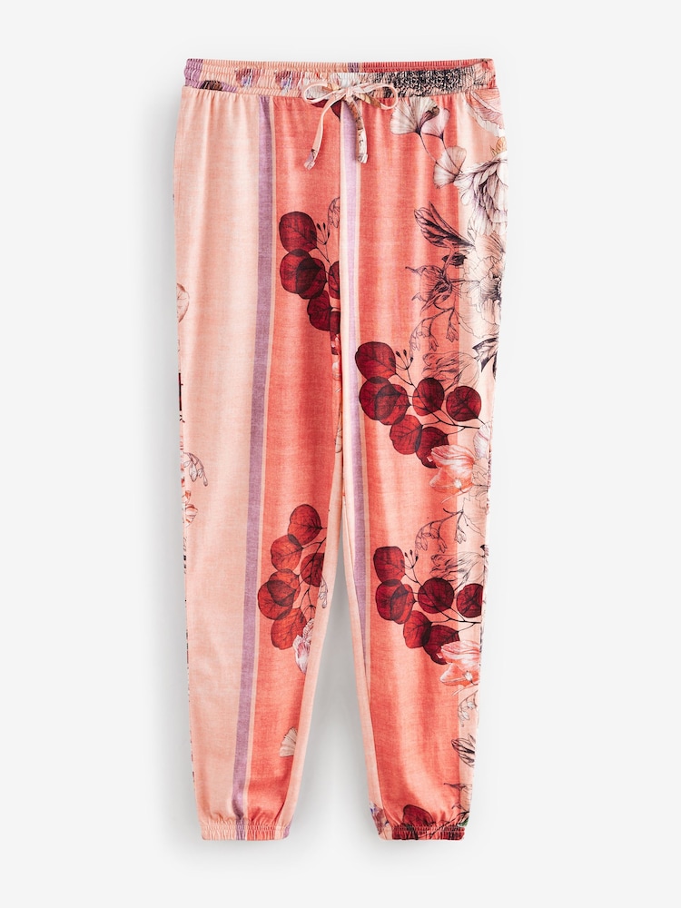 Pink Floral 100% Cotton Long Sleeve Pyjamas - Image 9 of 11