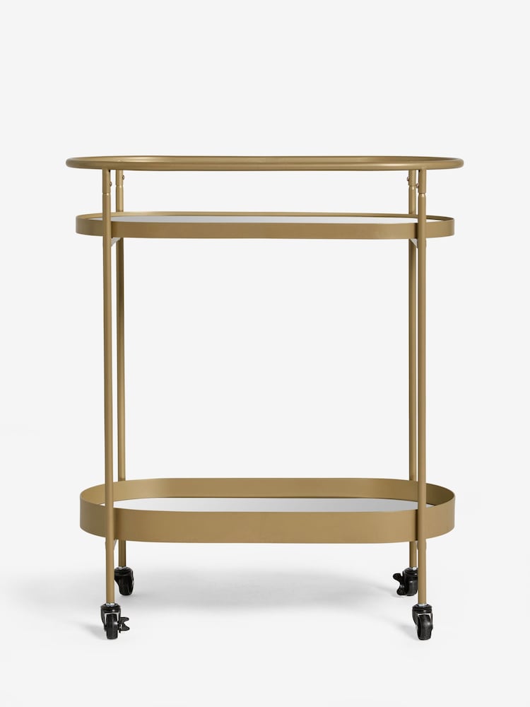 Gold Oval Drinks Trolley - Image 2 of 7 Gold Oval Drinks Trolley - Image 2 of 7