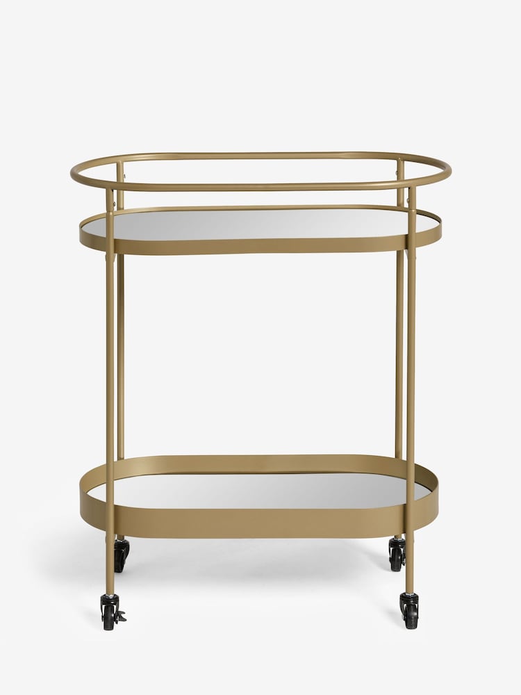 Gold Oval Drinks Trolley - Image 5 of 7
