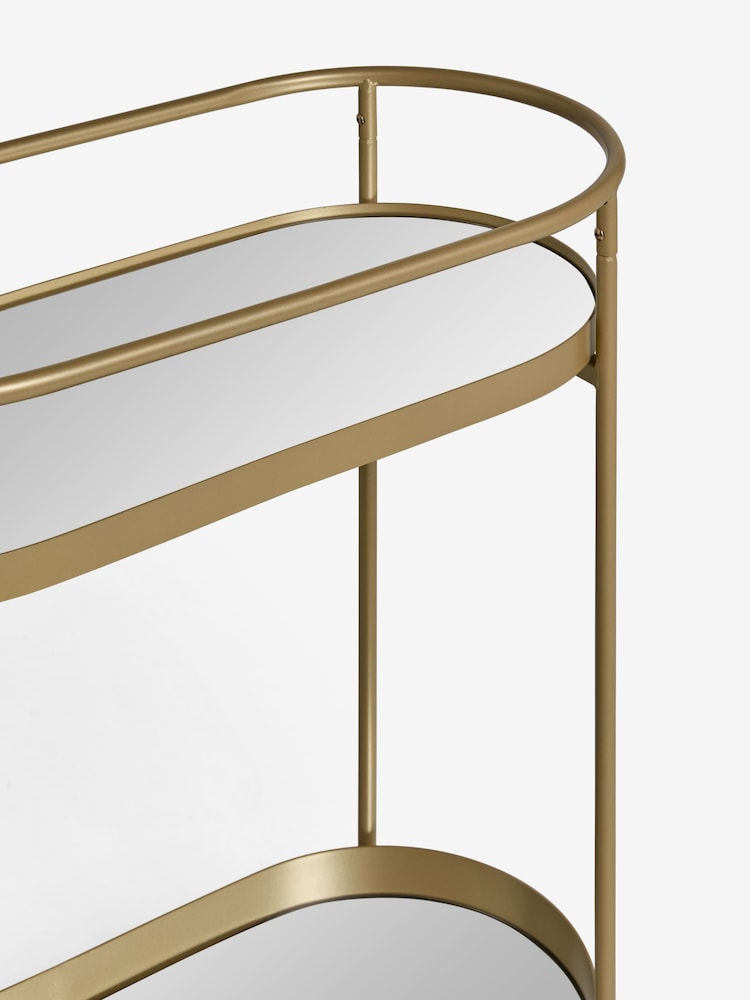 Gold Oval Drinks Trolley - Image 6 of 7