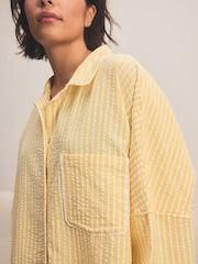 Yellow Textured Button Through Pyjamas - Image 6 of 7