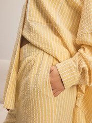 Yellow Textured Button Through Pyjamas - Image 7 of 7