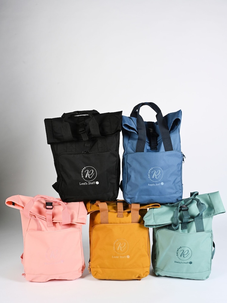 Personalised Luxury Roll Top Backpack by RUFF - Image 5 of 5