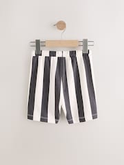 Black and White Stripe Patterned Singles Shorts (3mths-7yrs) - Image 2 of 5