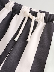 Black and White Stripe Patterned Singles Shorts (3mths-7yrs) - Image 3 of 5