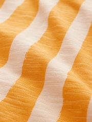 Yellow/Off White Stripe 100% Cotton Romper (3mths-7yrs) - Image 8 of 8