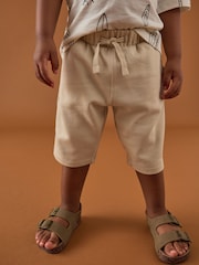 Светло-бежевая Off White - Jersey Carpenter 100% Cotton Shorts (3mths-7yrs) - Изображение 2 из 8