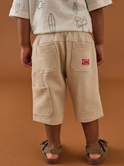 Светло-бежевая Off White - Jersey Carpenter 100% Cotton Shorts (3mths-7yrs) - Изображение 4 из 8