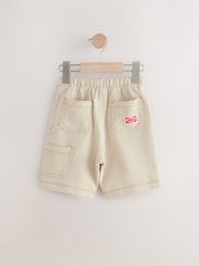Светло-бежевая Off White - Jersey Carpenter 100% Cotton Shorts (3mths-7yrs) - Изображение 6 из 8