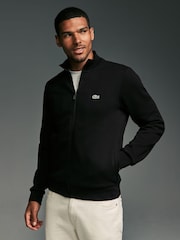 Черный - Lacoste Fleece Full Zip Track Top - Image 1 of 4