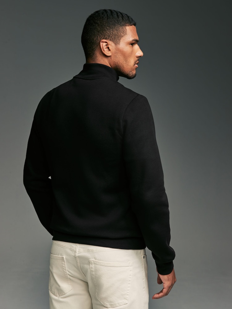 Черный - Lacoste Fleece Full Zip Track Top - Image 2 of 4