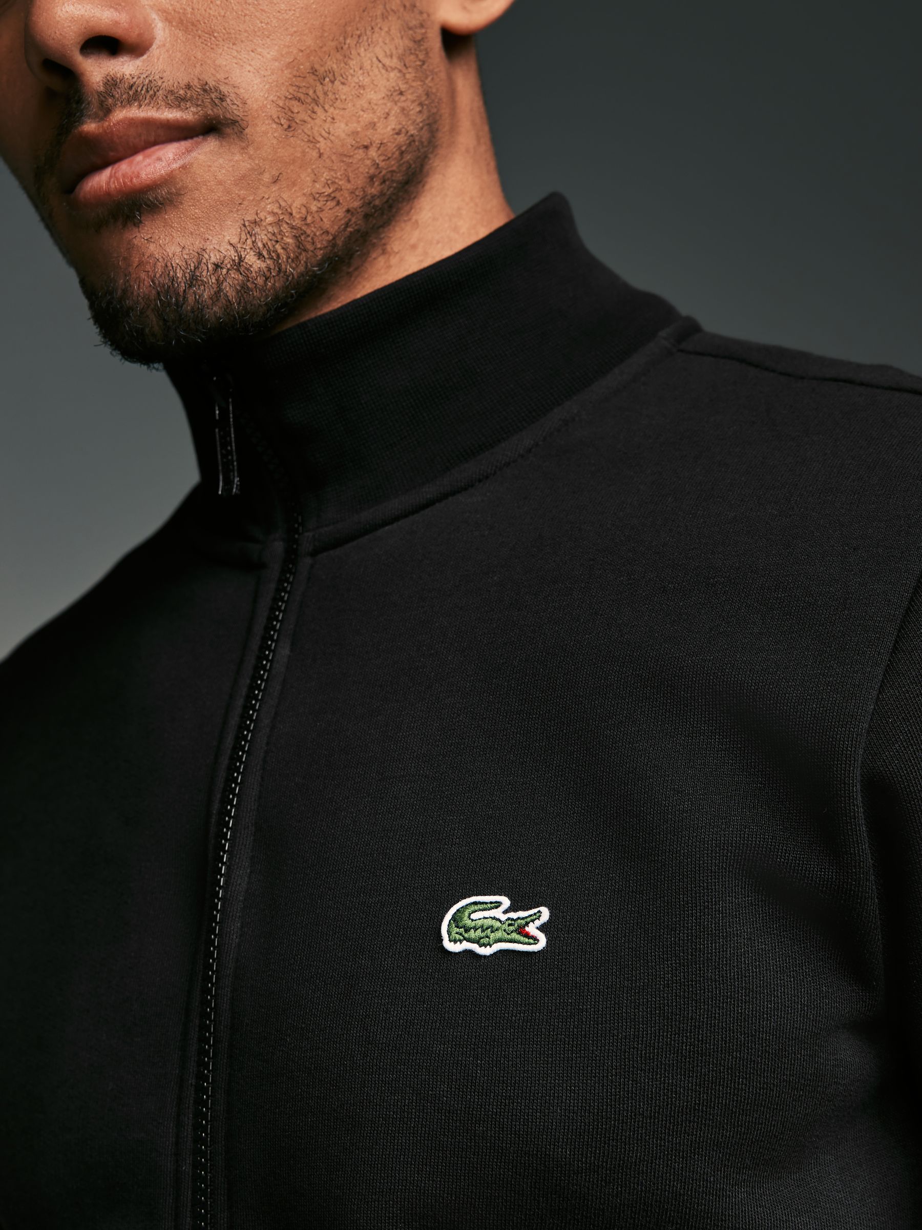 Buy Lacoste Black Full Zip Fleece Jacket from the Next UK online shop