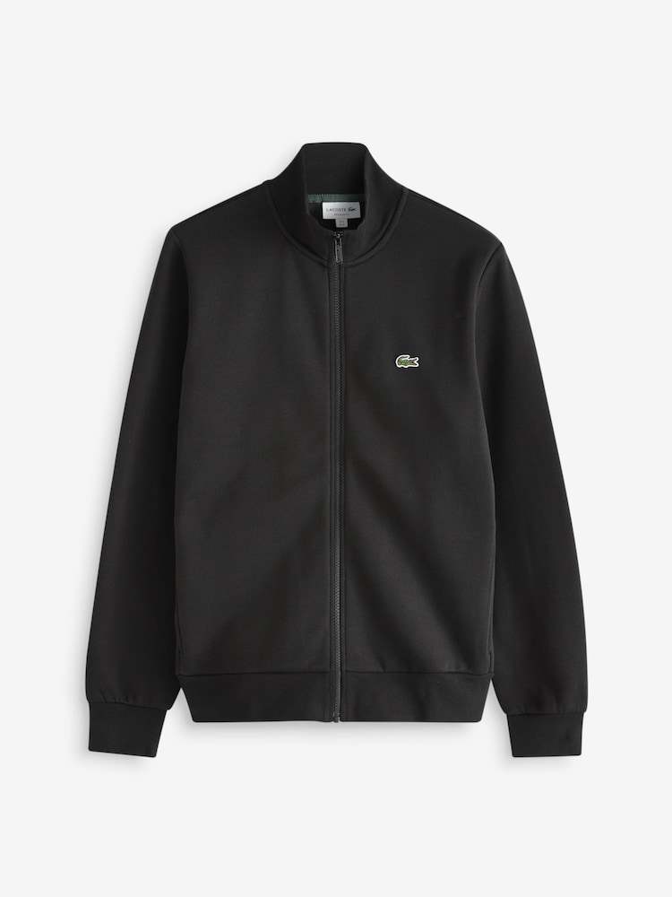 Черный - Lacoste Fleece Full Zip Track Top - Image 4 of 4