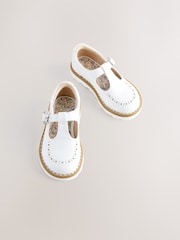White Wide Fit (G) T-Bar Shoes - Image 1 of 5