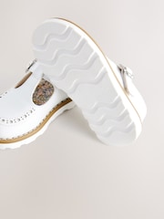 White Wide Fit (G) T-Bar Shoes - Image 5 of 5