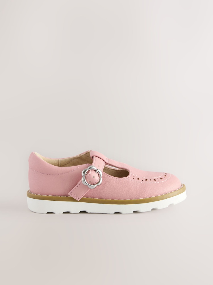 Pink Wide Fit (G) T-Bar Shoes - Image 2 of 5