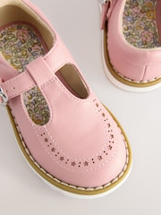 Pink Wide Fit (G) T-Bar Shoes - Image 3 of 5