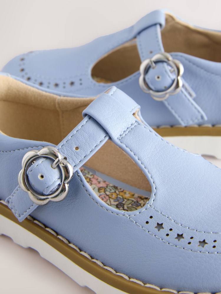 Blue Wide Fit (G) T-Bar Shoes - Image 3 of 5