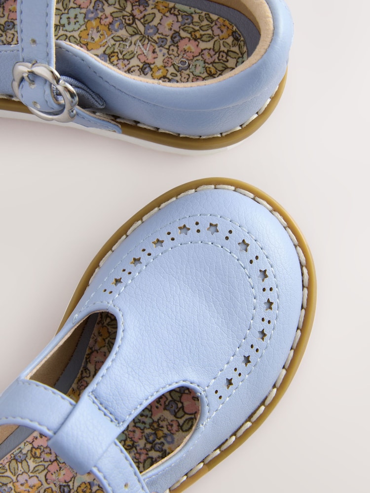 Blue Wide Fit (G) T-Bar Shoes - Image 4 of 5