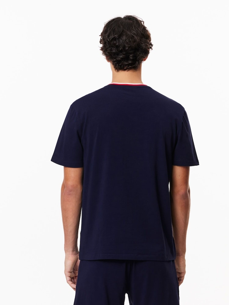 Lacoste Ringer Loungewear T-Shirt - Image 2 of 7 Lacoste Ringer Loungewear T-Shirt - Image 2 of 7