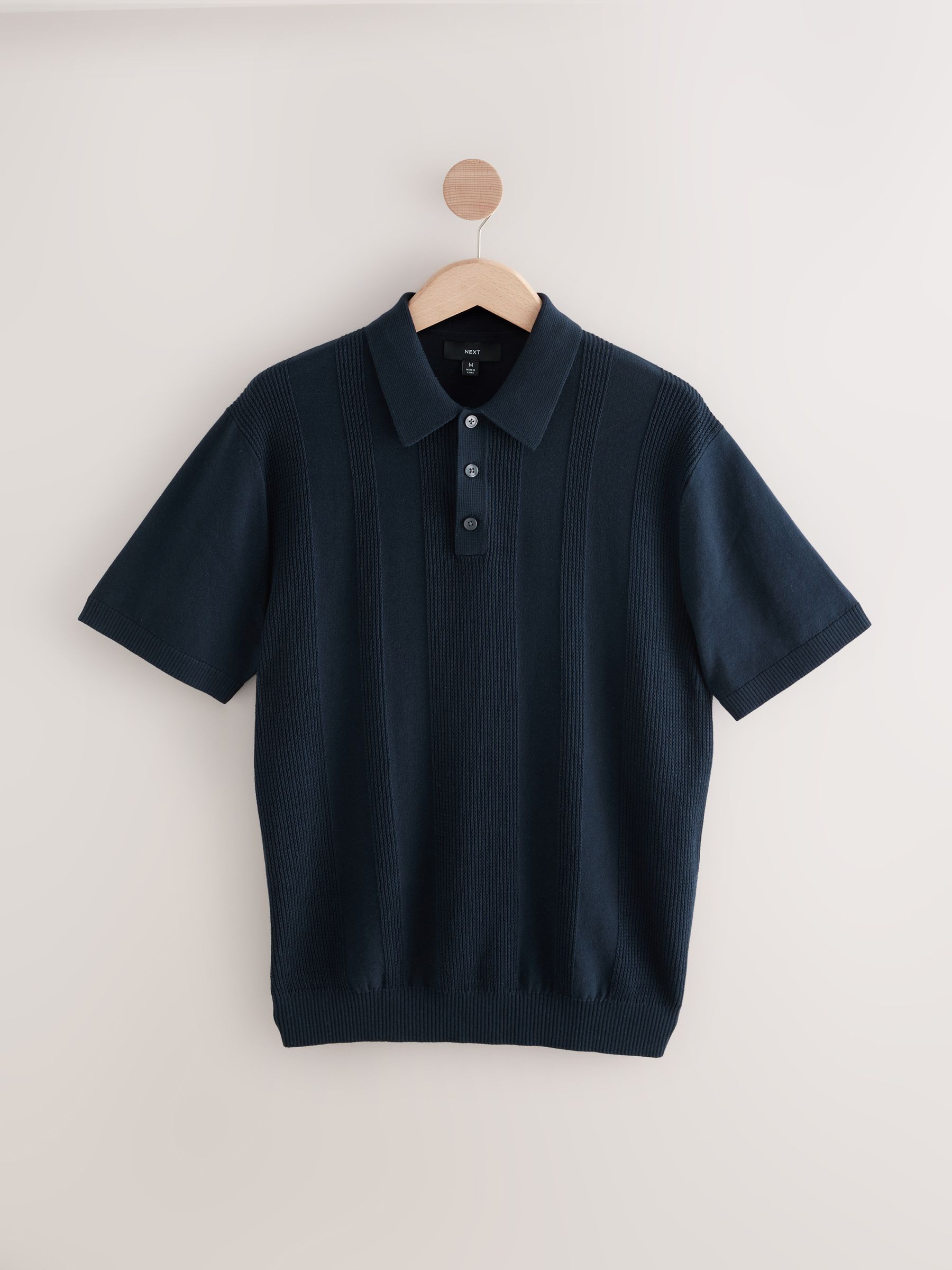 トップス EVCON COTTON KNIT S/S POLO/NAVY Buy Navy Blue Regular Fit Cotton Rich Short Sleeve Knit Polo