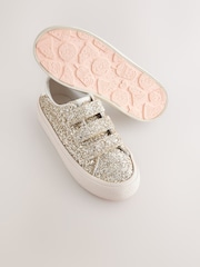 Gold Glitter Wide Fit (G) Touch Fastening Trainers - Image 4 of 5