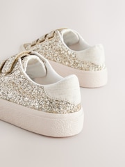 Gold Glitter Wide Fit (G) Touch Fastening Trainers - Image 5 of 5