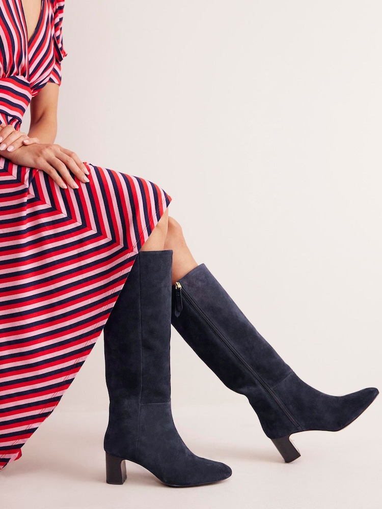 Boden Blue Erica Knee High Leather Boots - Image 1 of 4