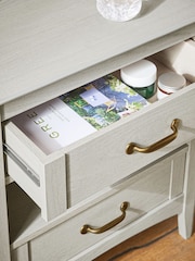 Grey Oakham Oak Effect 2 Drawer Wide Bedside Table - Image 3 of 7
