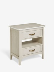 Grey Oakham Oak Effect 2 Drawer Wide Bedside Table - Image 6 of 7