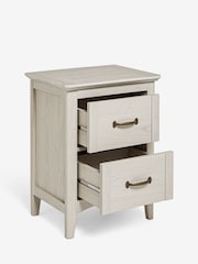 Grey Oakham Oak Effect 2 Drawer Bedside Table - Image 6 of 8