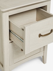 Grey Oakham Oak Effect 2 Drawer Bedside Table - Image 10 of 10