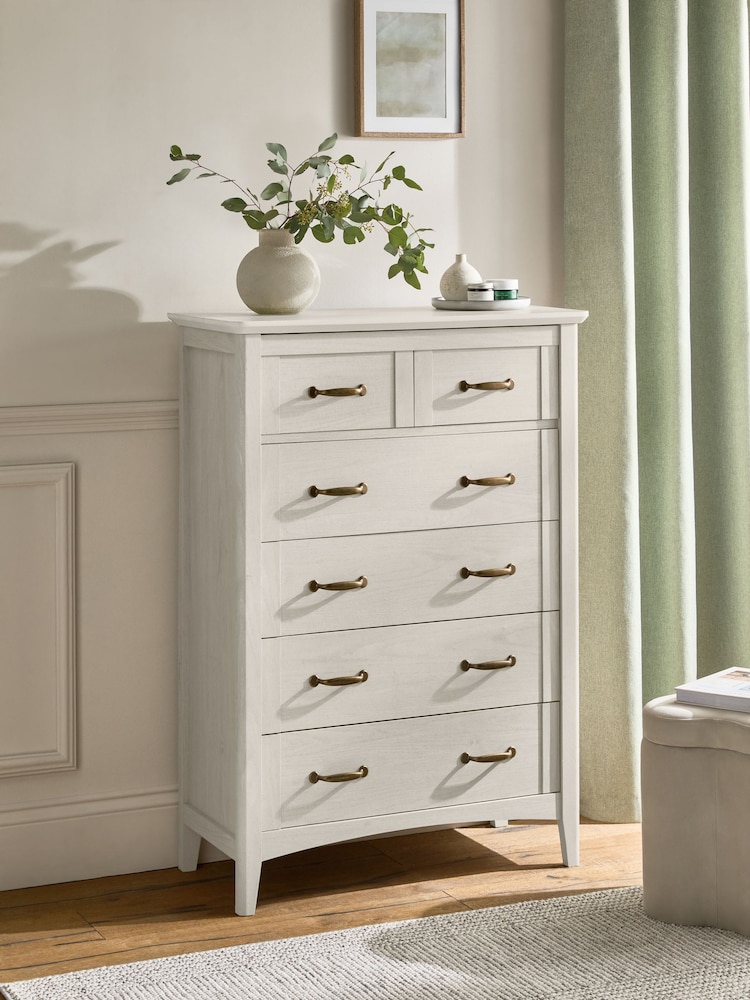 Grey Oakham Oak Effect 6 Drawer Chest of Drawers - Image 2 of 8