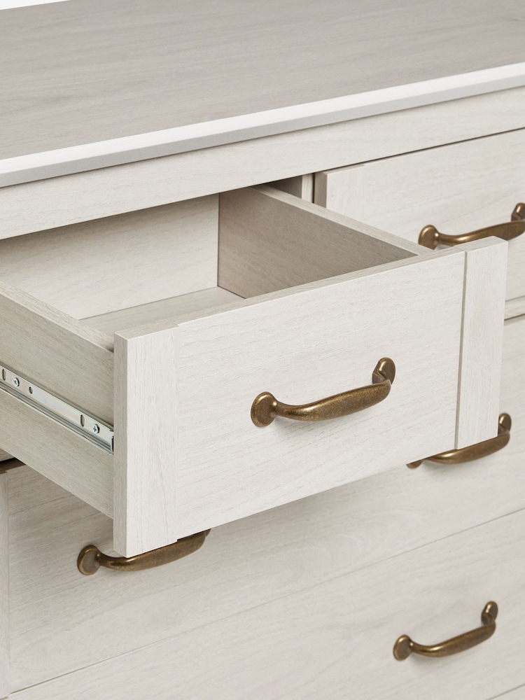 Grey Oakham Oak Effect 6 Drawer Chest of Drawers - Image 8 of 8